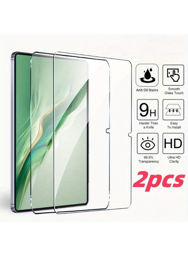 2pcs 9H Tempered Glass Screen Protector For Honor Pad X9 10.5 Inch Scratch Resistant Ultra HD Clarity Easy Install Case Friendly - Image 1