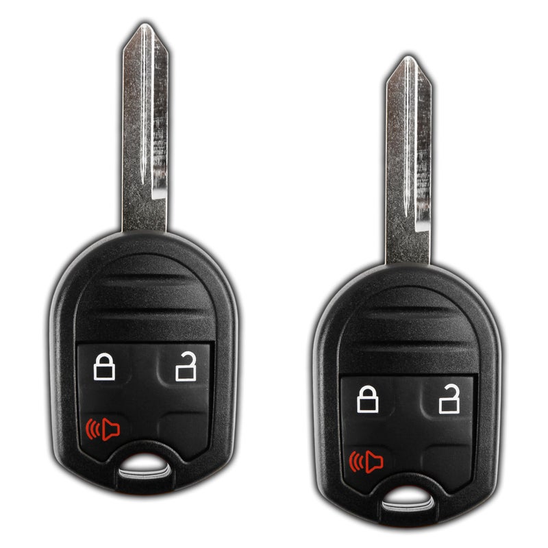 KeylessOption 2X KeylessOption Key Fob for 2001 2002 2003 2004 2005 2006 2007 2008 2009 2010 2011 2012 2013 2014 2015 2016 2017 2018 Ford Lincoln Mercury Remote 3Button CWTWB1U793 Programming Guide Included