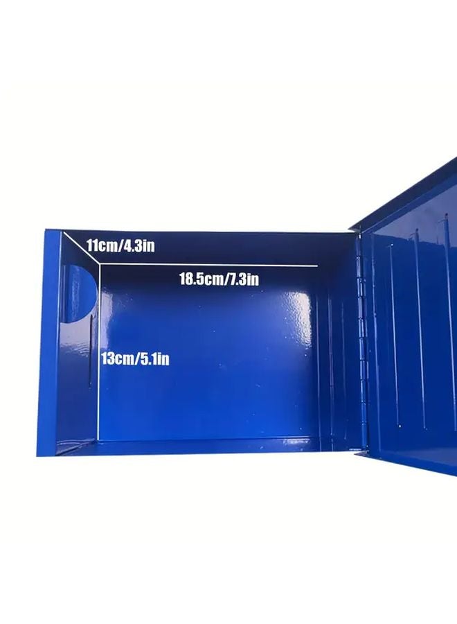 Green Heavy Duty Locking Money Box with Key Lock Secure Cash Coin Bank Portable Safe - Image 4