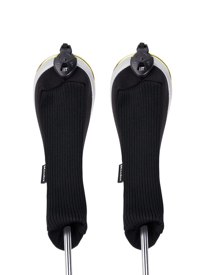 Andux 3Pcs/Set Gold Golf Hybrids Club Head Covers with Dial No. Tag MT/HY11 (Light Blue) - Image 3