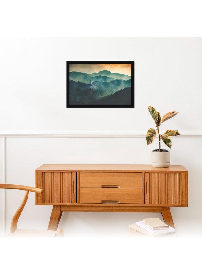 Mad Masters Mountains Scenery Painting Aesthetic Hanging Photo Frame Decorative Item Home Decoration and Wall Decor for Living Room and Bedroom (MM 1429, 12x18 Inch, Paper, With Plexi Glass) - Image 4