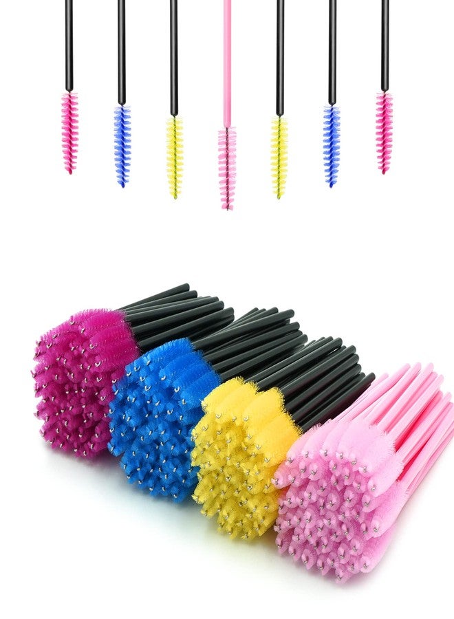 Queen Scepter 200 قطعة فرش ماسكارا رموش قابلة للاستخدام مرة واحدة لتمديد الرموش وأدوات مكياج الحواجب (4 ألوان مختلطة) - Image 1