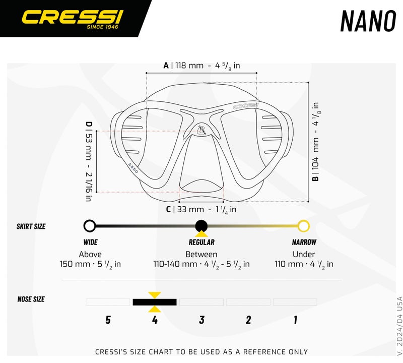 Cressi Nano 2-Lens Masks, Green/Green - Image 5
