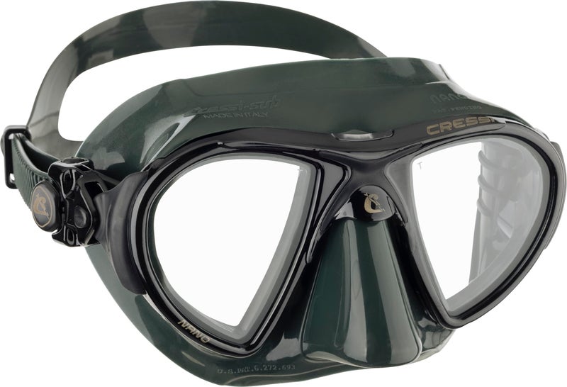 Cressi Nano 2-Lens Masks, Green/Green - Image 1