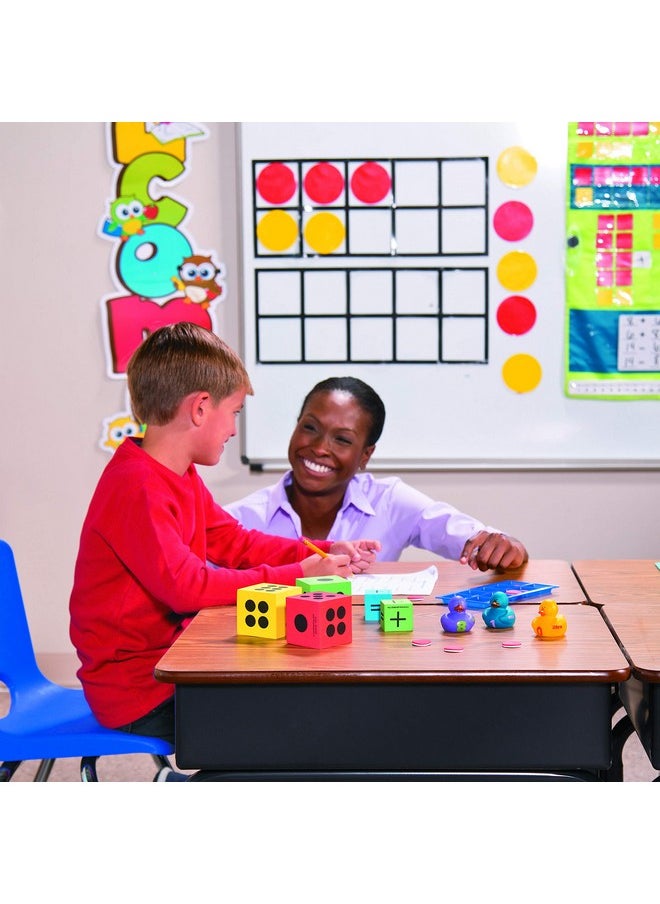 Fun Express Foam Jumbo Playing Dice Assorted Primary Colors Outdoor Indoor Games Classroom Supplies (12)  - Image 3