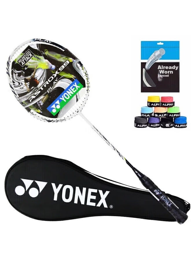 Yonex Yonex Badminton Racket, Full Carbon Fiber, For Training And Competition, Astrox Ax99play, White, 4u5, Pre-strung, With Grip Tape Included  - Image 1