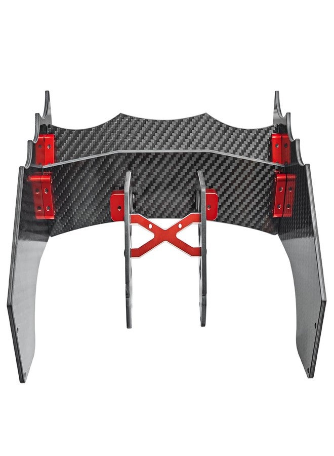 LRFHL Carbon Fiber Rear Wing Adjustable RC Tail Rear Wing Upgrade Part for 1/7 ARRMA Limitless V2 F1 RC Car, Red - Image 4