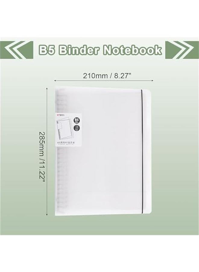 Arabest B5 26 Holes Spiral Ring Telescoping Binder Notebook with 60 Sheets Refillable Notepaper and Frosted Cover for Office or Home Use  - Image 2
