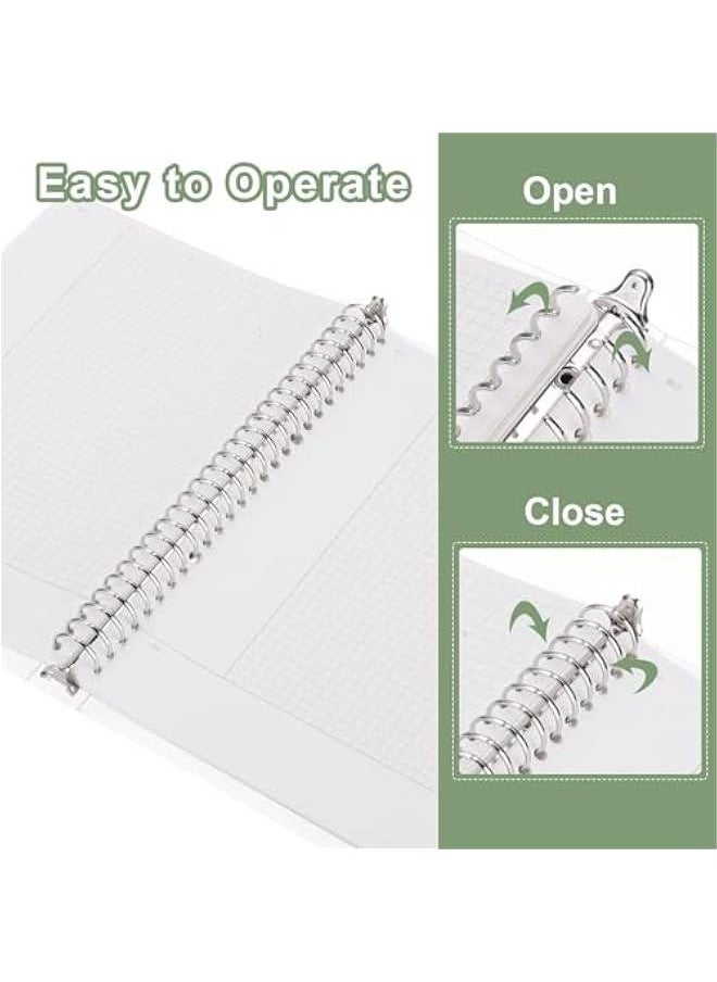 Arabest B5 26 Holes Spiral Ring Telescoping Binder Notebook with 60 Sheets Refillable Notepaper and Frosted Cover for Office or Home Use  - Image 3