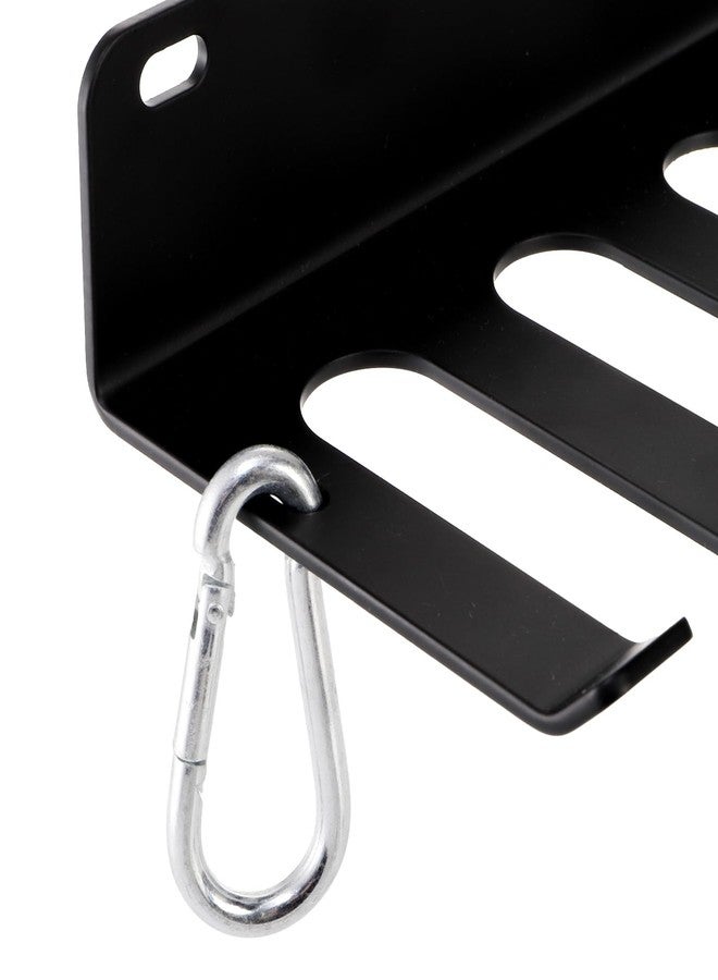 تيبري رف تخزين جداري منزلي من تيبيري بتسعة خطافات، منظم معدات اللياقة البدنية، علاقة معدنية لملحقات الصالة الرياضية لأحزمة التمرين، وحبال القفز، وقضبان الأثقال، وأحزمة رفع الأثقال. - Image 4