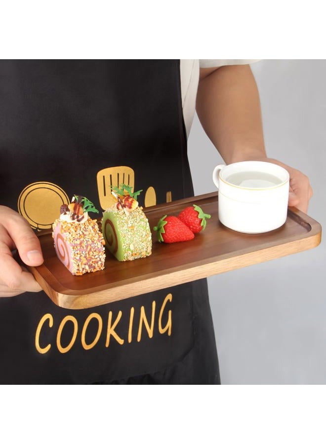 Ayiaren Rectangular Wooden Platters Long Charcuterie Boards Decorations Serving Trays Platter for Cookie, Snack, Appetizer, Dessert, Party, Food Dish Rectangle Acacia Wood Kitchen Platter Plates Cheese Board - Image 4