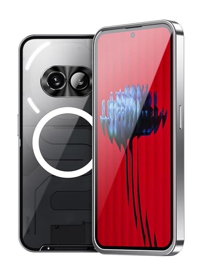 غطاء مغناطيسي متوافق مع هواتف Nothing Phone 2a و 2a Plus، متوافق مع MagSafe ، إطار معدني + ظهر بلاستيكي ناعم مع حماية الكاميرا - Image 1