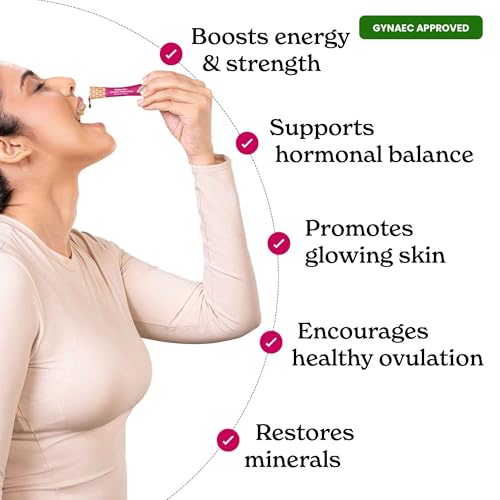 Better Alt BetterAlt SHE-Lajit Strawberry Honeysticks|Shilajit for Women with Shatavari & Saffron for hormonal Balance & Energy Boost|Tasty sticks with Goodness of Pure Himalayan Shilajit|30 Sticks - Image 3