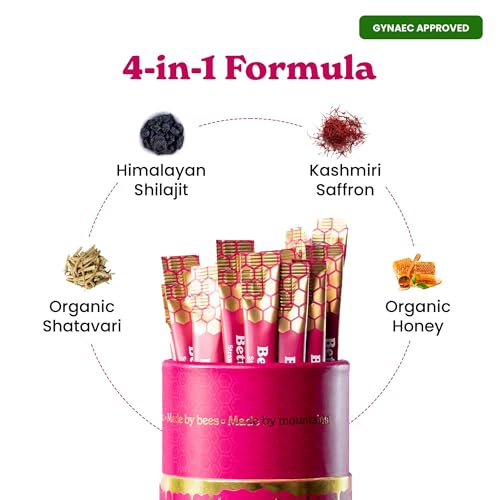 Better Alt BetterAlt SHE-Lajit Strawberry Honeysticks|Shilajit for Women with Shatavari & Saffron for hormonal Balance & Energy Boost|Tasty sticks with Goodness of Pure Himalayan Shilajit|30 Sticks - Image 4