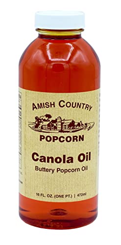 Amish Country Popcorn  Butter Flavored Canola Oil  16 oz  Old Fashioned NonGMO and Gluten Free 16 oz Jar - Image 1