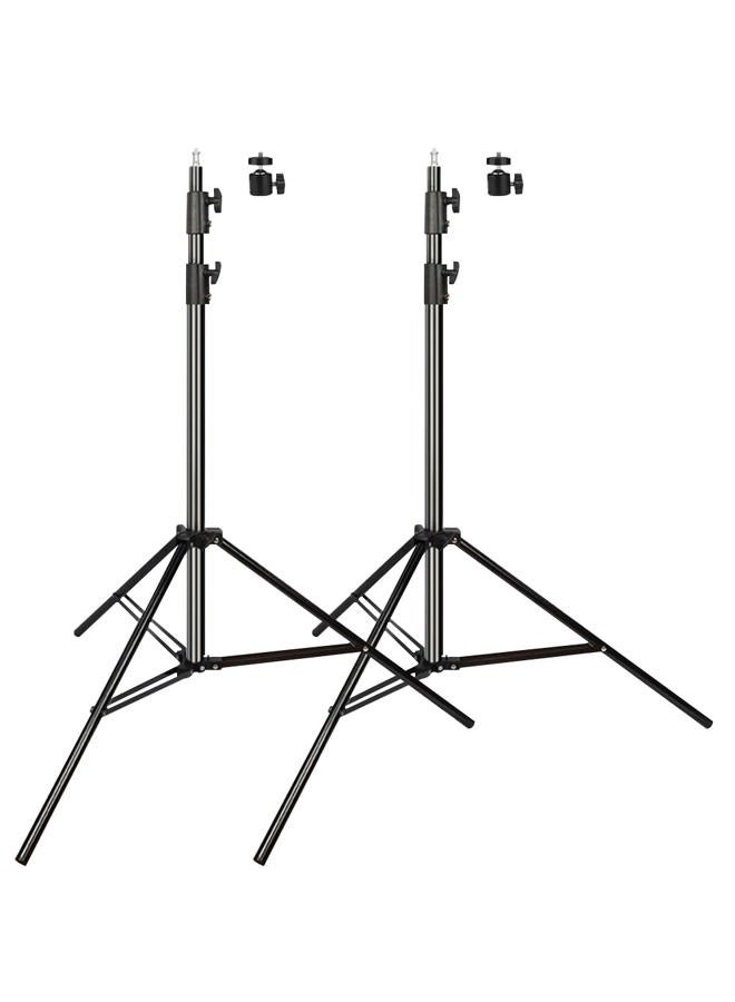 ITOTIN Aluminum Alloy Light Stand 9.5 Feet/2.8m Adjustable Spring Cushioned Photography Tripod for Photo Studio Speedlight Flashes, Ring Light, Photographic Equipments Thickening Flash Stand, 2 Pack - Image 1