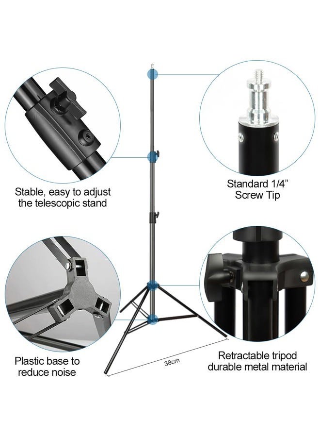 ITOTIN Aluminum Alloy Light Stand 9.5 Feet/2.8m Adjustable Spring Cushioned Photography Tripod for Photo Studio Speedlight Flashes, Ring Light, Photographic Equipments Thickening Flash Stand, 2 Pack - Image 3
