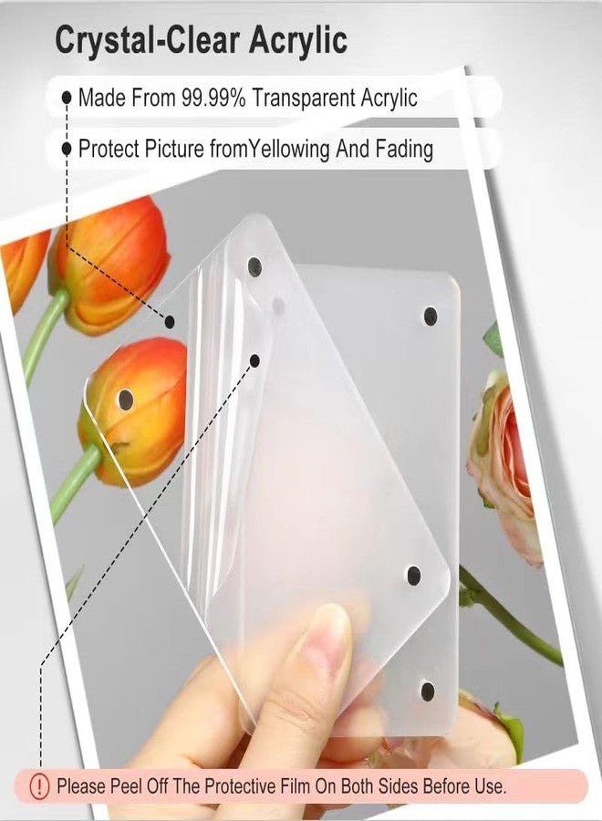 Hdama Magnetic Picture Frames for Refrigerator, Acrylic Fridge Magnetic Photo Frame, Double Sided Magnet Picture Frames for Fridge/Locker (6Pack) - Image 2