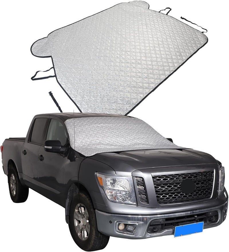 CHEAYAR Automotive Windshield Snow Cover for Nissan Titan 2016-2023 - Waterproof, Aluminum Foil, 183 cm x 124 cm - Image 1