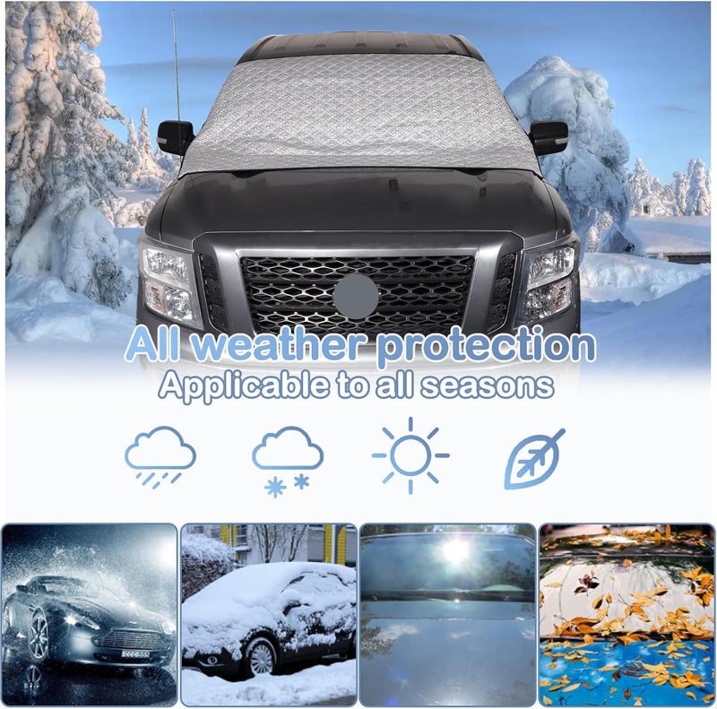 CHEAYAR Automotive Windshield Snow Cover for Nissan Titan 2016-2023 - Waterproof, Aluminum Foil, 183 cm x 124 cm - Image 2