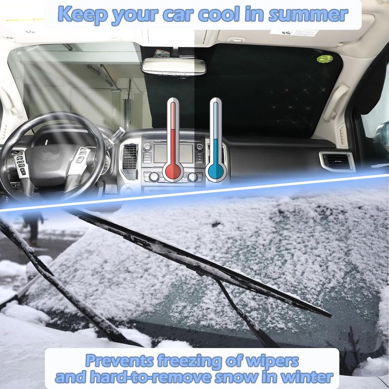 CHEAYAR Automotive Windshield Snow Cover for Nissan Titan 2016-2023 - Waterproof, Aluminum Foil, 183 cm x 124 cm - Image 4