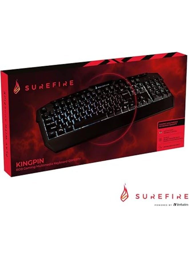 شور فاير لوحة مفاتيح SureFire KingPin RGB للألعاب والوسائط المتعددة - لغة إنجليزية بريطانية QWERTY - Image 3