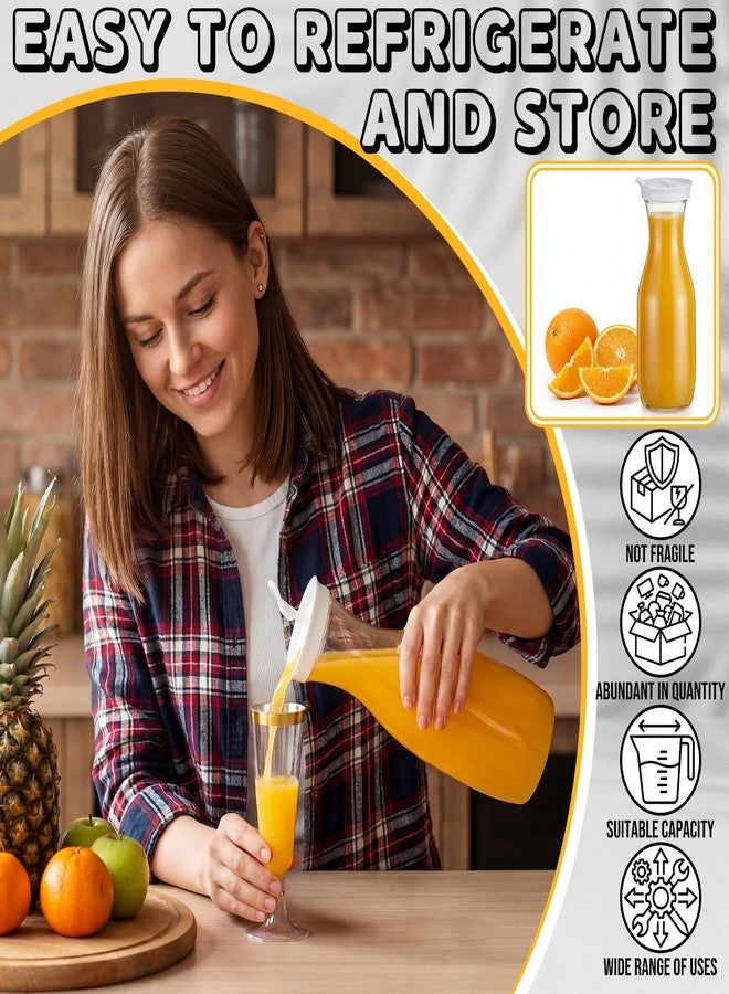 Suttmin 41 Pcs Mimosa Bar Supplies Includes 34 oz Carafes for Mimosa Bar Inflatable Ice Serving Bars Champagne Flutes Serving Tongs Bowls Stickers for Summer Party Supplies - Image 5