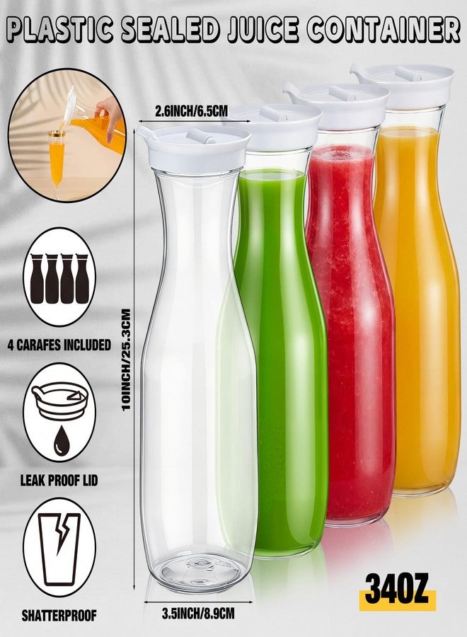 Suttmin 41 Pcs Mimosa Bar Supplies Includes 34 oz Carafes for Mimosa Bar Inflatable Ice Serving Bars Champagne Flutes Serving Tongs Bowls Stickers for Summer Party Supplies - Image 2