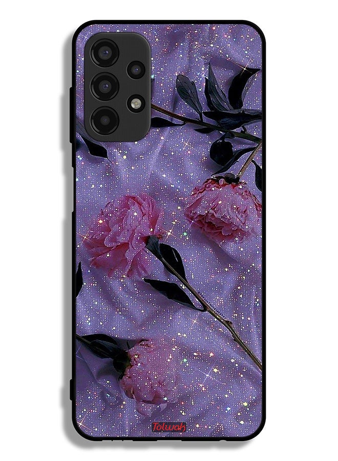 Tolwak غطاء حماية لجهاز سامسونج جالاكسي A13 4G مزين بالورود اللامعة - Image 1