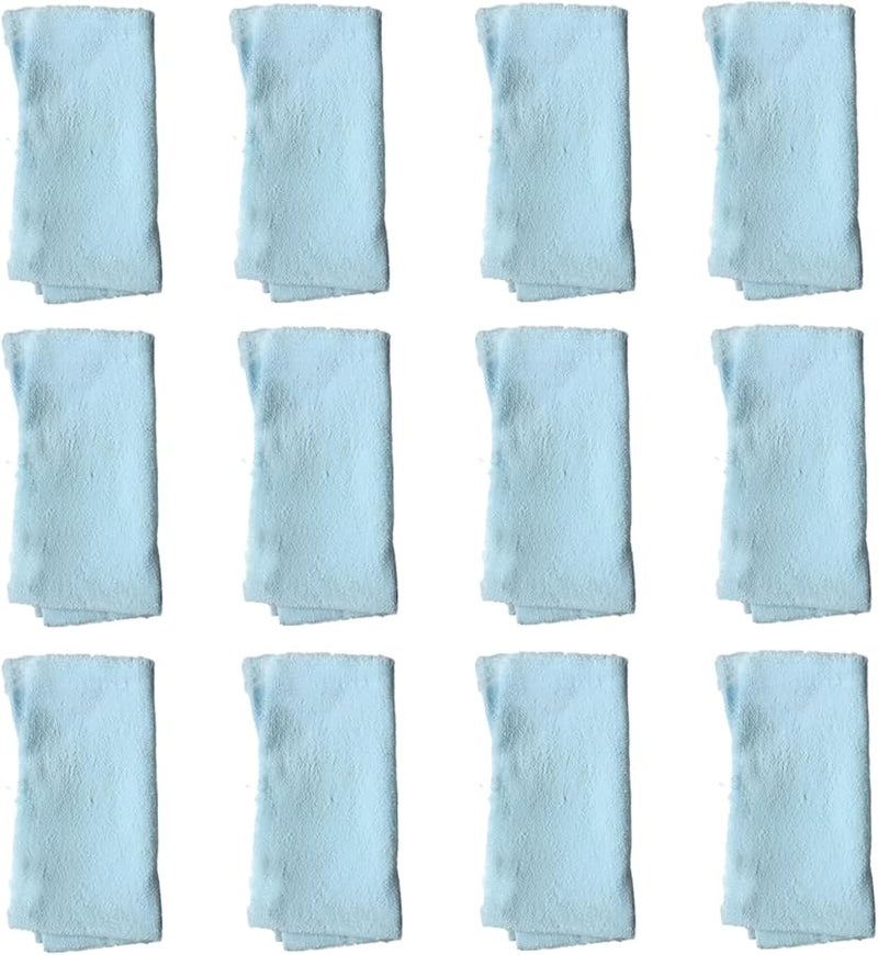 Set Of 12 Boho Cotton Napkins Fringed Edges 16 5x16 5 Inches Soft Denim For Weddings Parties - Image 2