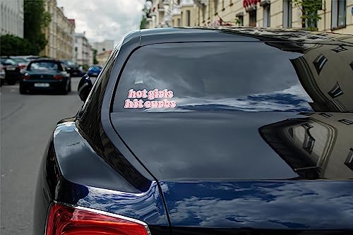 HADATKA1921 Hot Girls Hit Curbs Bumper Sticker, Vinyl Waterproof for Car Truck, Gifts Idea Meme for GenZ Ladies Driver, Size 7.5x3.75 Inches (NEW010523) - Image 3