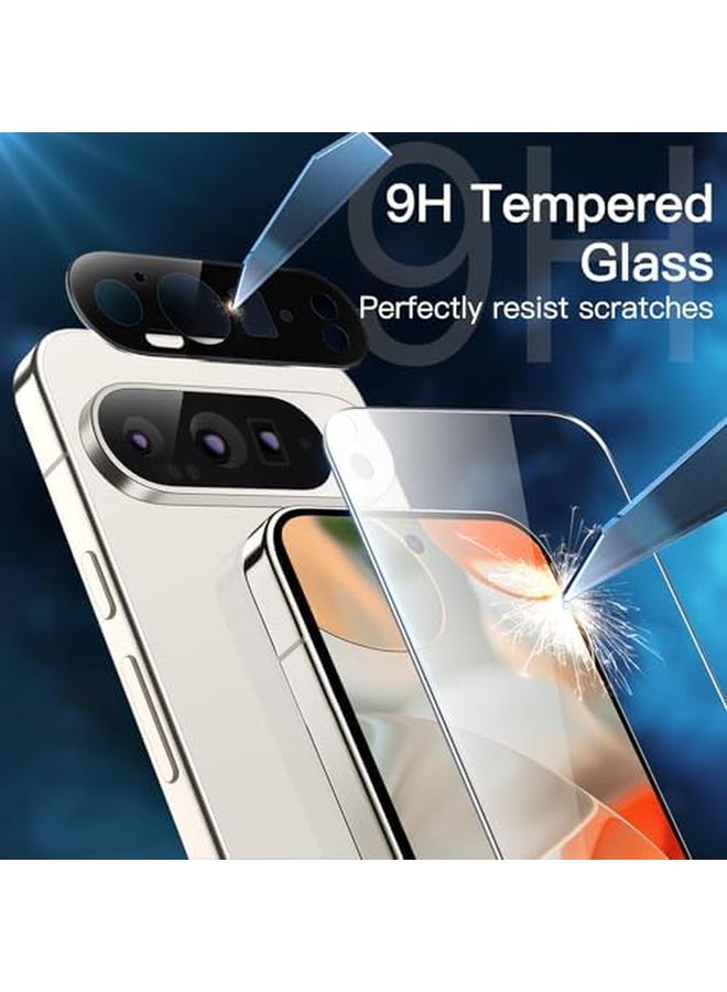 جي تيك واقي شاشة لهاتف Google Pixel 9 Pro Xl مع واقي عدسة الكاميرا أداة تركيب سهلة، فيلم زجاجي مقوى متوافق مع بصمات الأصابع، شفاف عالي الدقة، عبوتان لكل منهما - Image 4