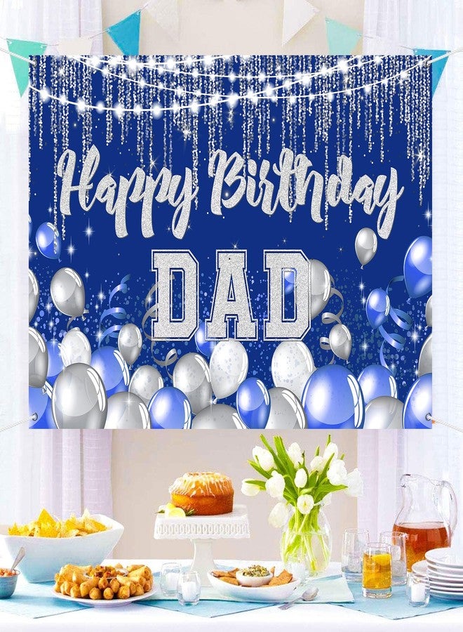 INNORU Happy Birthday Dad Backdrop Banner, Father's Birthday Party Photography Backdrop Durable Fabric, Father's Day Poster Men Birthday Party Decorations Photo Booth Props 6x4ft - Image 4
