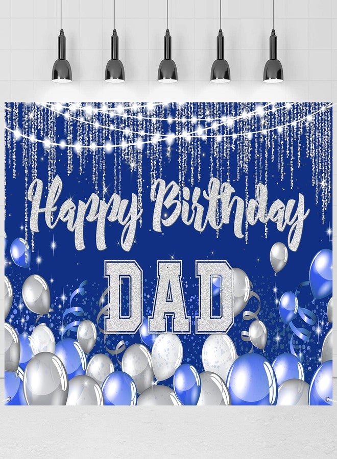 INNORU Happy Birthday Dad Backdrop Banner, Father's Birthday Party Photography Backdrop Durable Fabric, Father's Day Poster Men Birthday Party Decorations Photo Booth Props 6x4ft - Image 1