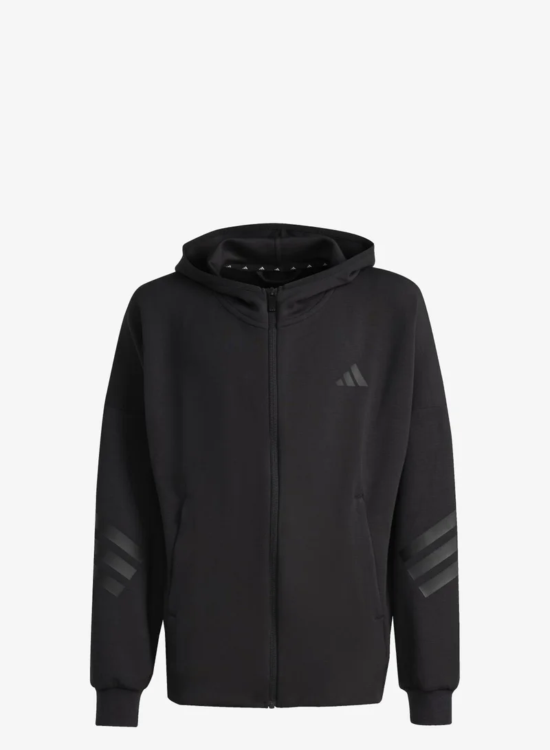 اديداس جاكيت بقبعة FUTURE ICONS 3 STRIPES FULL ZIP