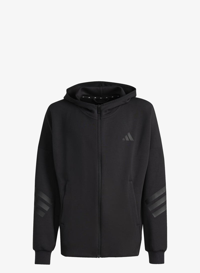 جاكيت بقبعة FUTURE ICONS 3 STRIPES FULL ZIP