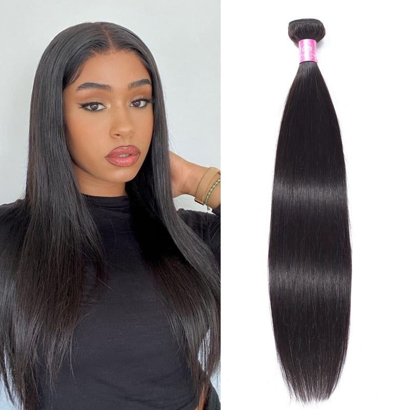 FQ Peruvian Straight Human Hair 1 Bundle 30 inch Unprocessed Virgin 10A Human Hair Bundles Double Weft Straight Human Hair Extensions Weave Bundles 100gbundle Natural Color