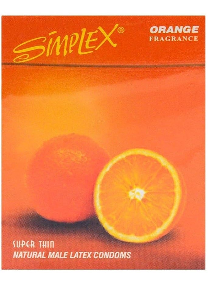 سيمبليكس واقي ذكري سيمبلكس بنكهة البرتقال 3 قطع