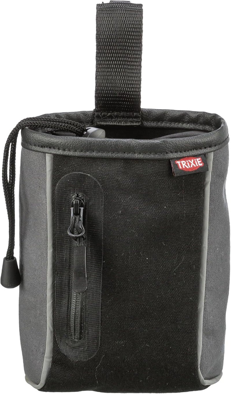Trixie Dog Training Treat Pouch Lightweight & Durable Snack Bag for Walks, Training & Travel, Hands-Free Design, Black - Image 1