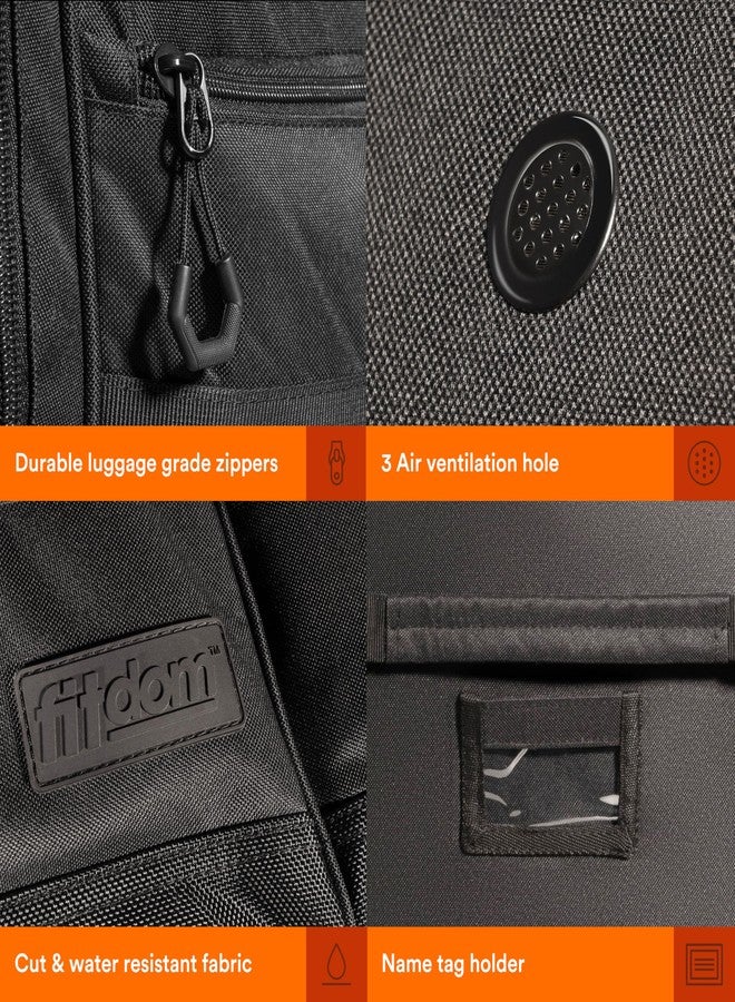 Fitdom 140L 38" Heavy Duty Extra Large Sports Equipment Duffle Bag with Upgrade Zipper, Durable & Water Resistant. Perfect for Travel Storage Football Hockey Baseball Basketball Team Coaches & More - Image 5
