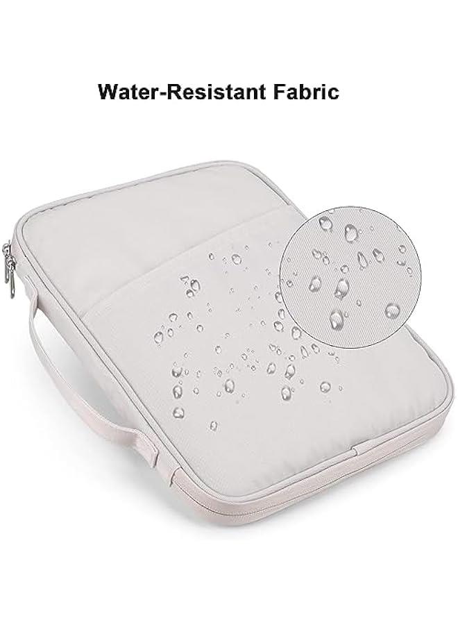 HOOKOR iPad Carrying Case, Padded Protective Travel Tablet Sleeve Bag for iPad Pro 11, iPad 10.9 (10th Gen), iPad Air (5/4th Gen), Galaxy Tab S9/S8 (White, 12-13 Inch) - Image 4