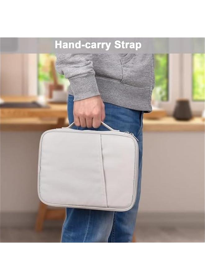 HOOKOR iPad Carrying Case, Padded Protective Travel Tablet Sleeve Bag for iPad Pro 11, iPad 10.9 (10th Gen), iPad Air (5/4th Gen), Galaxy Tab S9/S8 (White, 12-13 Inch) - Image 5