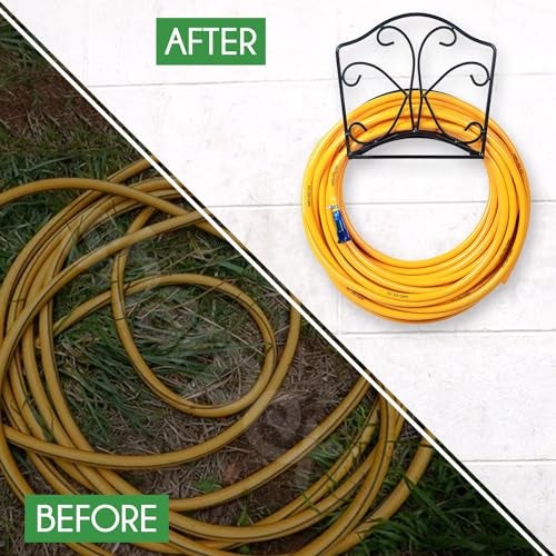 Sharpex Garden Hose Hanger & 30m Yellow 0.5 Inch Hose Pipe Combo - Wall Mount, Heavy Duty, Rust-Resistant, Multi-Purpose - Image 4