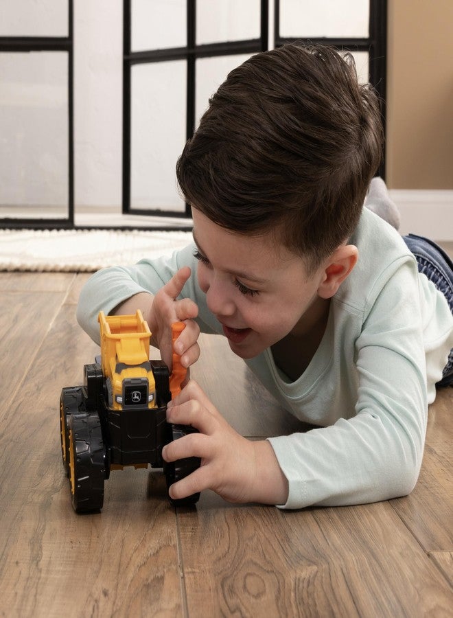 TOMY Monster Treads John Deere Flipper Truck Toy - 2-in-1 Transforming Dump Truck and Loader Toy with Heavy Duty Tires - Kids Construction Toys - Ages 3 Years and Up - Image 3