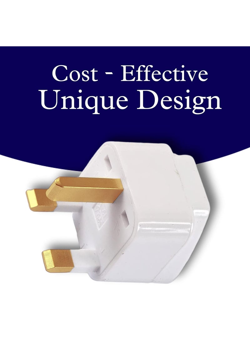 KAVANA KAVANA 3pcs Universal UK Adapter UK Plug Flat Pin Type G 3 Pin Travel Power Plugs Converter Adapter for Dubai Hongkong Ireland Wales Scotland  - Image 4