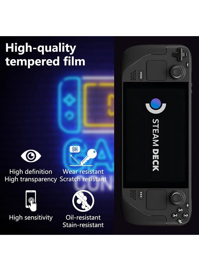 سجيت واقي شاشة 2 حبة لجهاز Steam Deck OLED، زجاج مقوى متوافق مع Steam Deck OLED بحجم 7.4 بوصة 2023 - Image 5