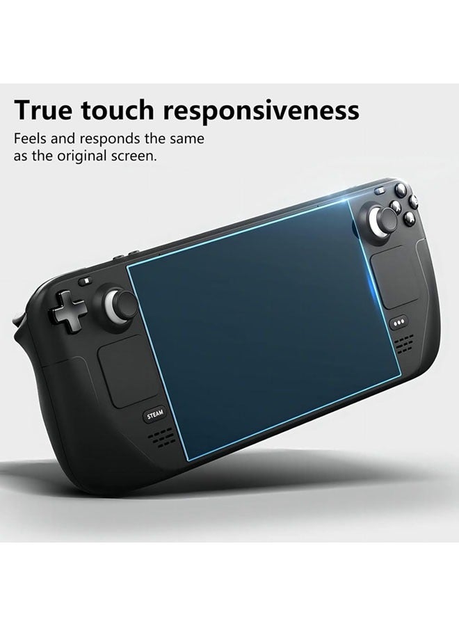 سجيت واقي شاشة 2 حبة لجهاز Steam Deck OLED، زجاج مقوى متوافق مع Steam Deck OLED بحجم 7.4 بوصة 2023 - Image 2