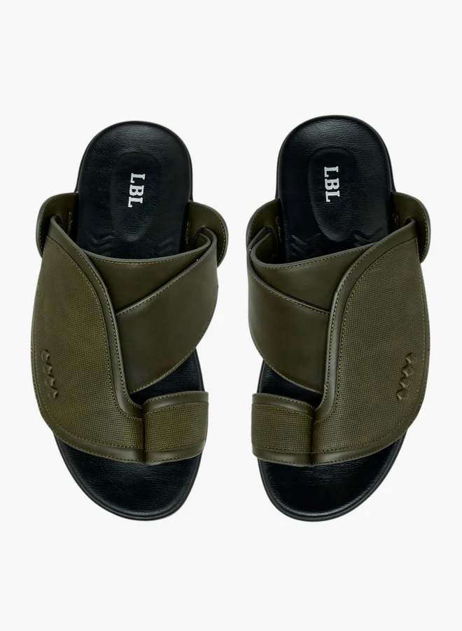 LBL by Shoexpress Textured Slip-On Arabic Sandals with Toe Loop