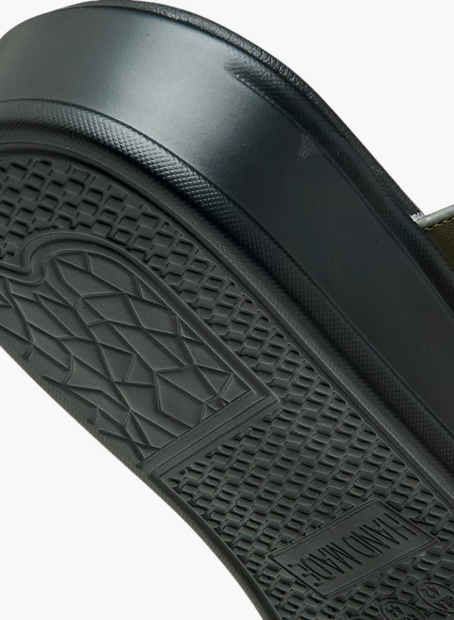 LBL by Shoexpress Textured Slip-On Arabic Sandals with Toe Loop