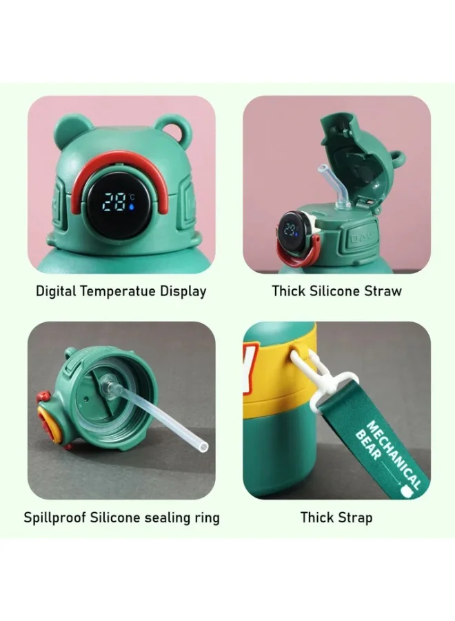 ليتل سربرايز بوكس Little Surprise Box, Olive Game Theme tempertaure Controlled Stainless Steel Kids Water Bottle, 550ml